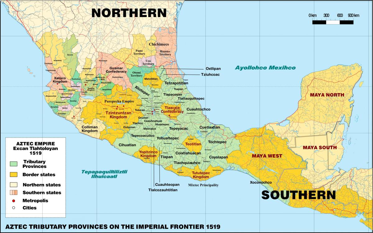 tenochtitlán Meksiko kartta