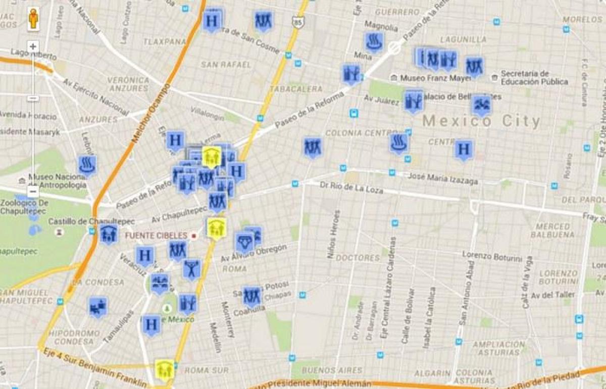 homo-kartta Mexico City
