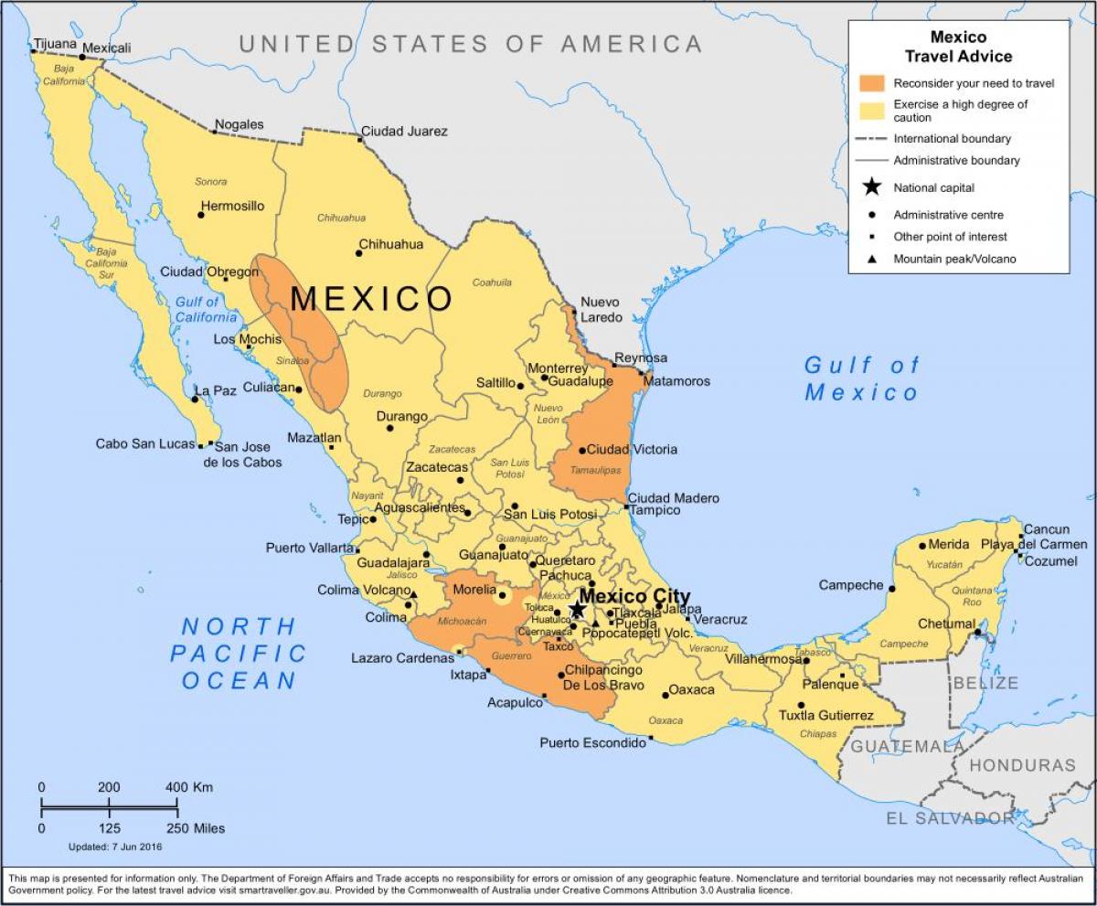 kartta Mexico City ja lähialueilla