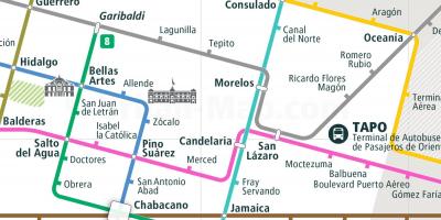 Kartta tepito Mexico City 