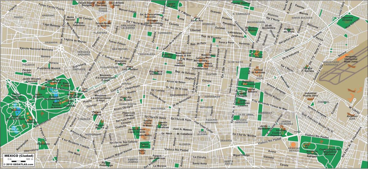 Mexico City street näytä kartta