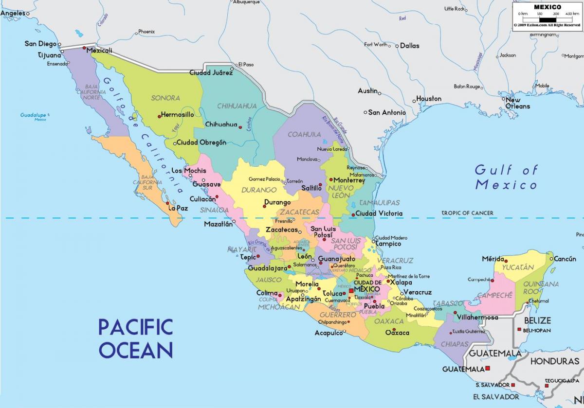 kartta Mexico City state