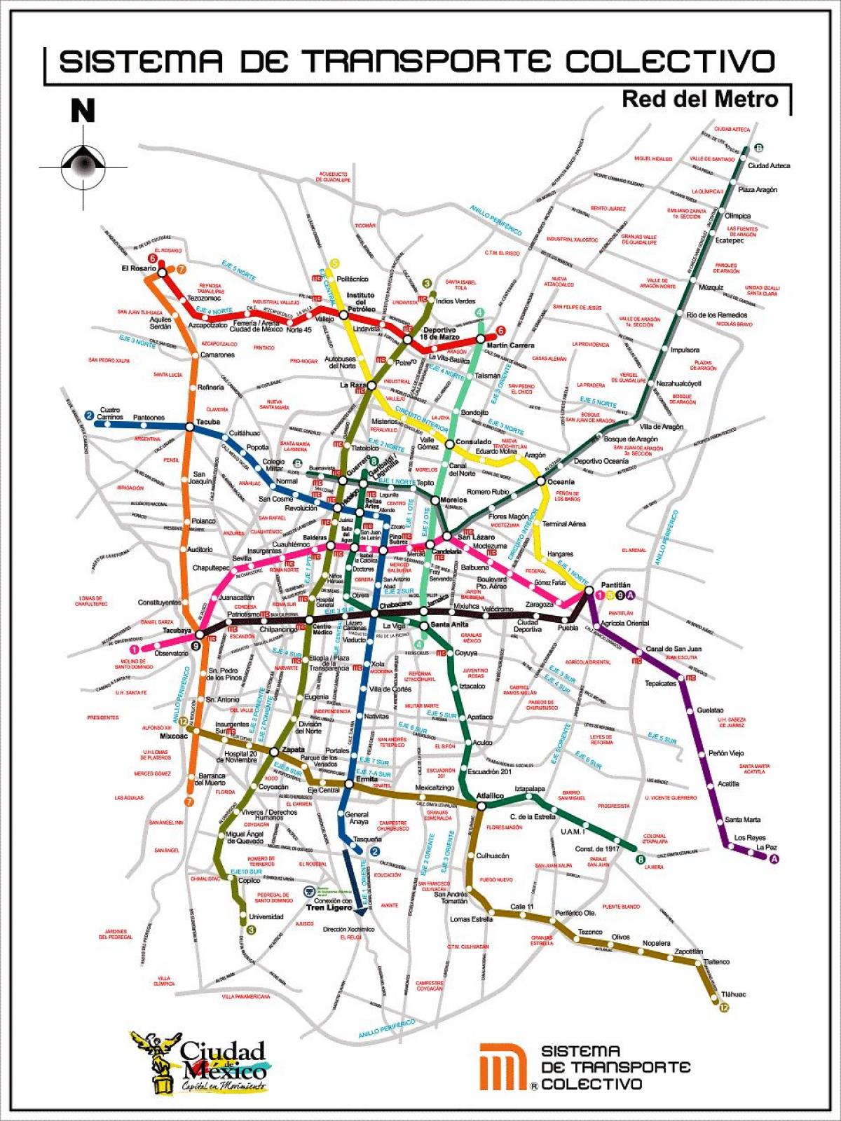 kartta Mexico City transit