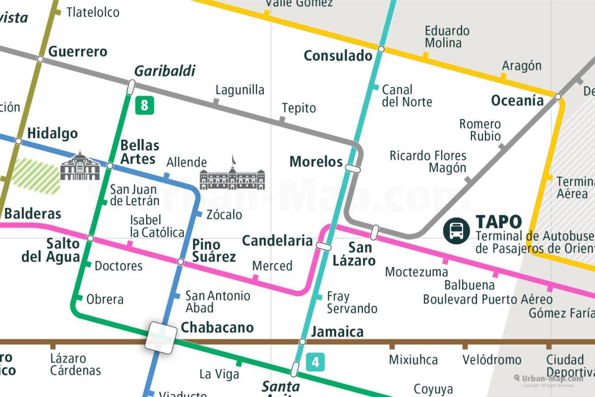 kartta tepito Mexico City 