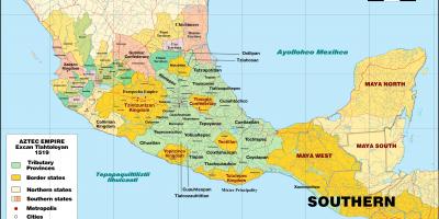Tenochtitlán Meksiko kartta