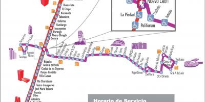 Kartta metrobus Mexico City