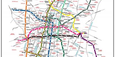 Kartta Mexico City transit