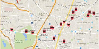 Turibus Mexico City reittikartta